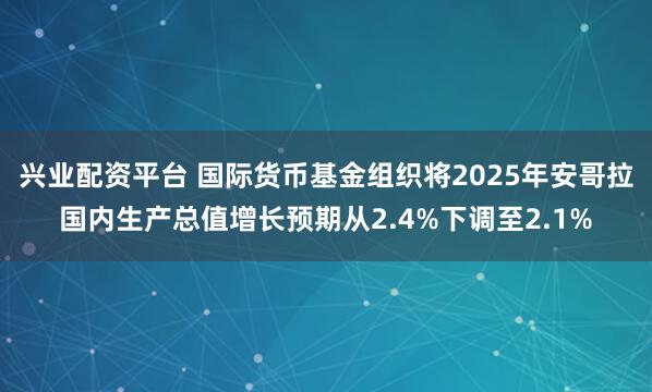 兴业配资平台 国际货币基金组织将2025年安哥拉国内生产总值增长预期从2.4%下调至2.1%